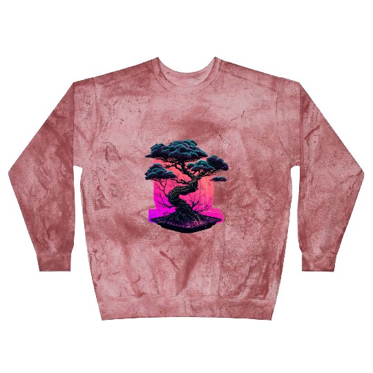 Synthwave Bonsai Tree Blast Sweatshirts