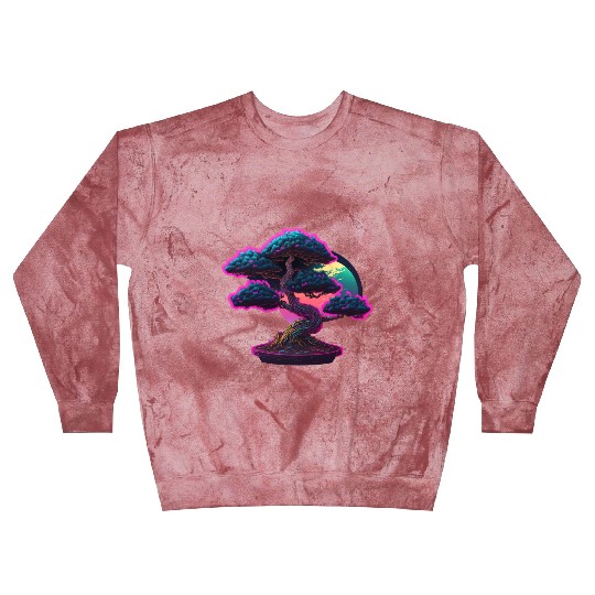Synthwave Bonsai Tree Blast Sweatshirts