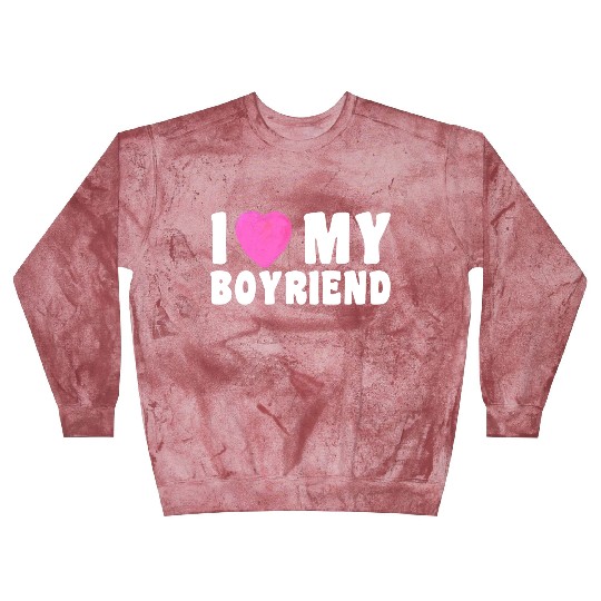 Forever and Always I Love My Boyfriend pink heart Blast Sweatshirts