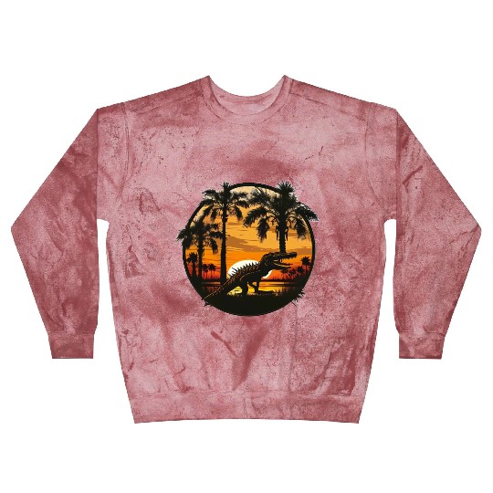 Florida Everglades Sunset Alligator and Palm Tree Blast Sweatshirts