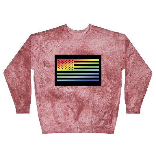 Stars And Stripes / Rainbow Flag (USA / Poster) Blast Sweatshirts