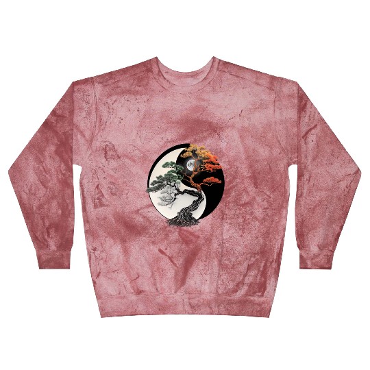 Yin and Yang Bonsai Tree Blast Sweatshirts