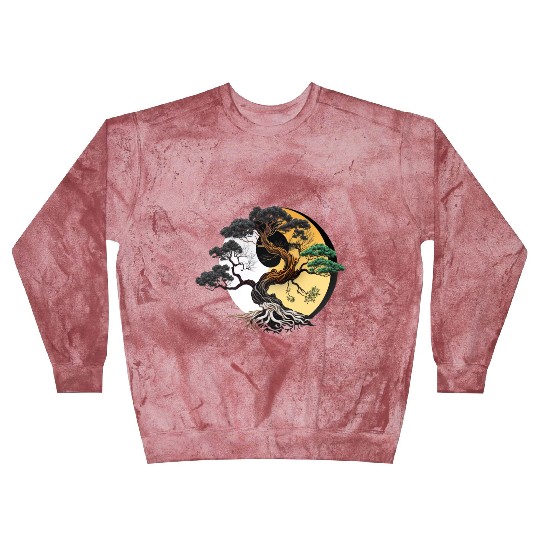 Yin and Yang Bonsai Tree Blast Sweatshirts