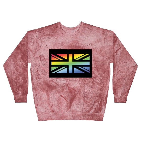 Union Jack / Rainbow Flag (Britain / UK / Poster) Blast Sweatshirts