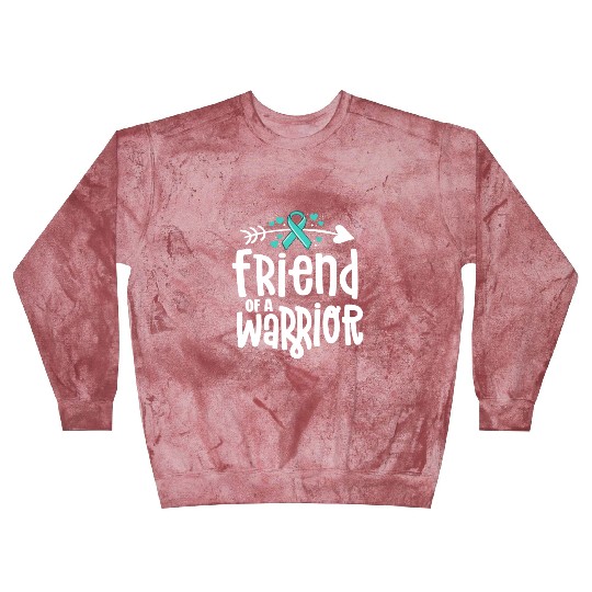 Friend Of A Warrior Support Team Ovarian Cancer Blast Sweatshirts
