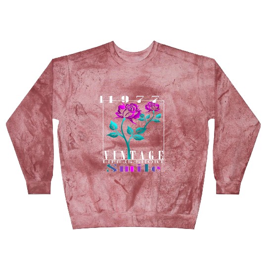 1977 Born Vintage Rose Gift Blast Sweatshirts