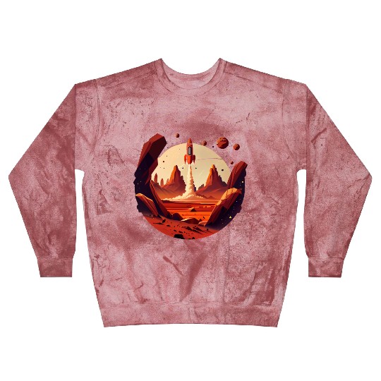 Vintage Space Science Mars Fiction Geek Solar Blast Sweatshirts