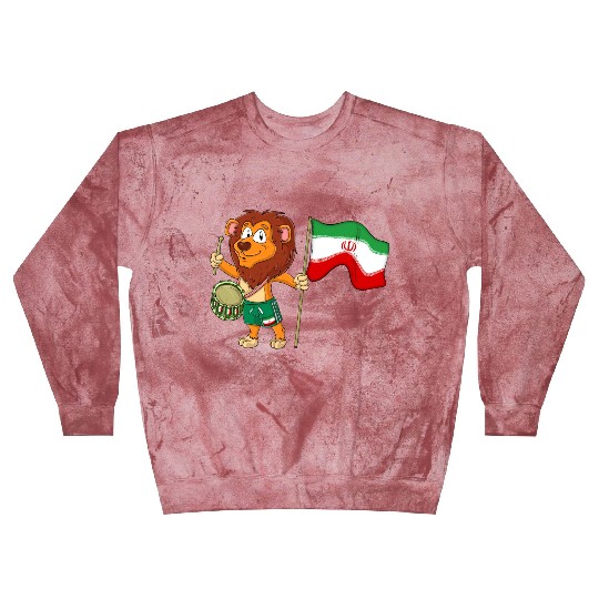 Lion with the Iran flag Blast Sweatshirts