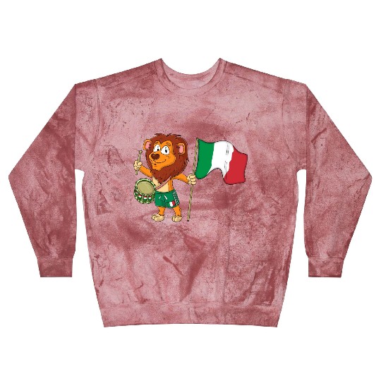 Lion with the Italy flag Blast Sweatshirts