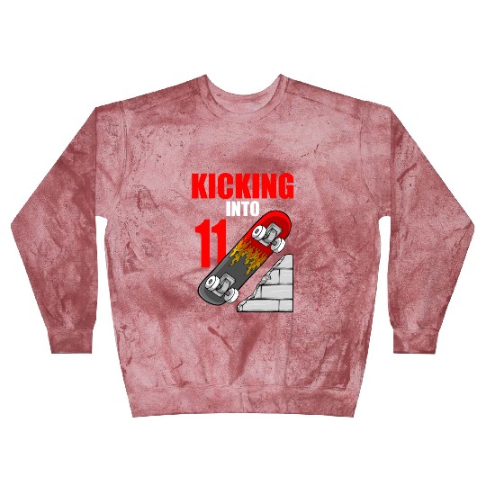 Skateboard Birthday For Boys 11th Birthday Skater Blast Sweatshirts