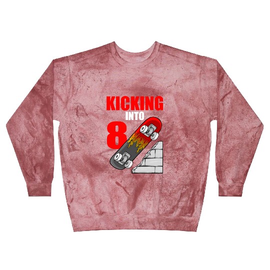 Skateboard Birthday For Boys 8th Birthday Skater Blast Sweatshirts