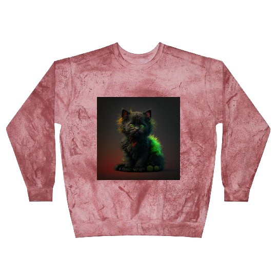Cute black kitten blended with a wicked spider Blast Sweatshirts