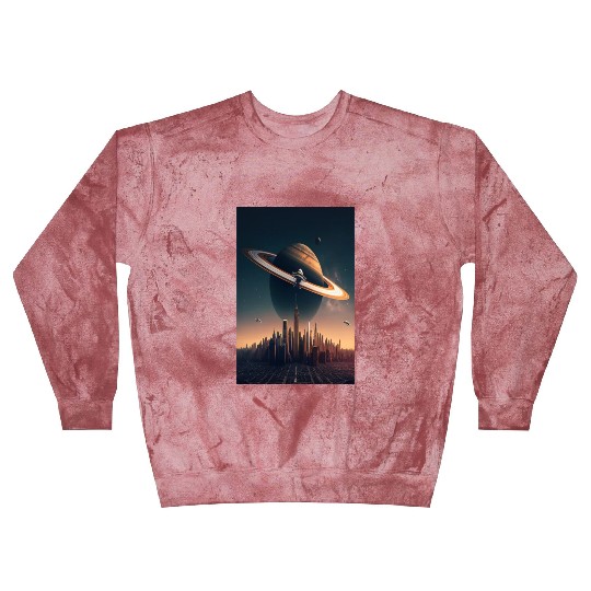 Solar system planet Saturn galaxy Blast Sweatshirts