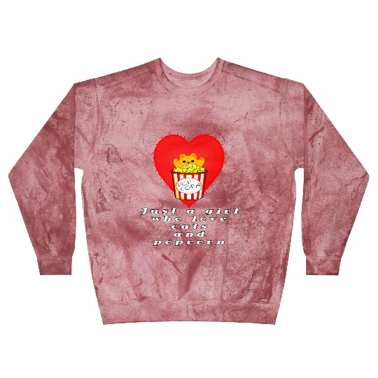 just a girl who love cats and popcorn Blast Sweatshirts