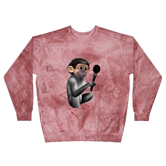 Little Monkey With Microphone Blast Sweatshirts