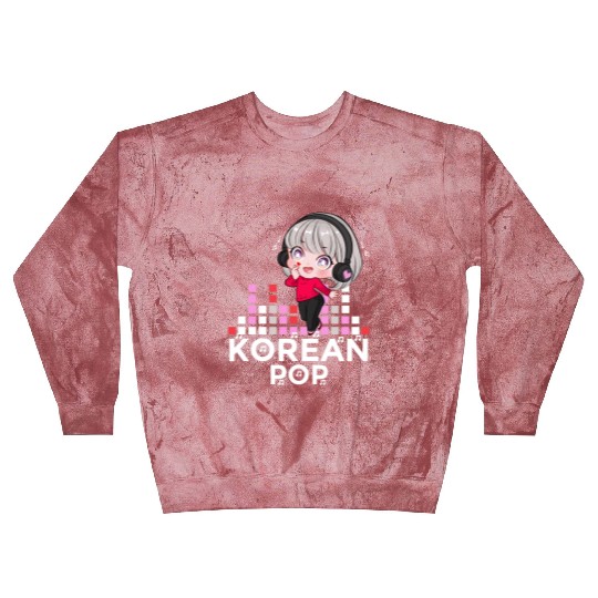 Kawaii Kpop Anime Finger Heart Korean Pop Chibi Blast Sweatshirts