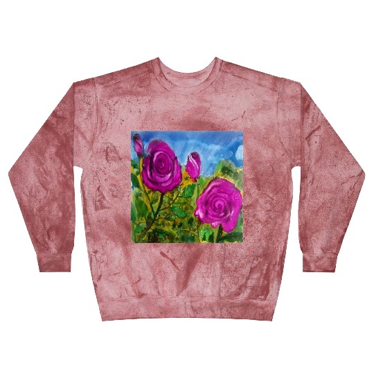 Hand Painted Roses Blast Sweatshirts Blast Sweatshirts Mugs Tote Bags