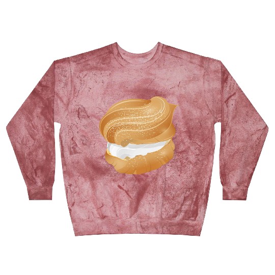 Illustration of a cream puff filled with cream Blast Sweatshirts