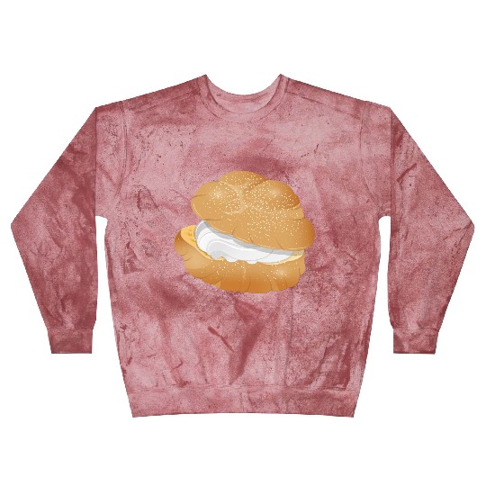 Illustration of a cream puff filled with cream Blast Sweatshirts