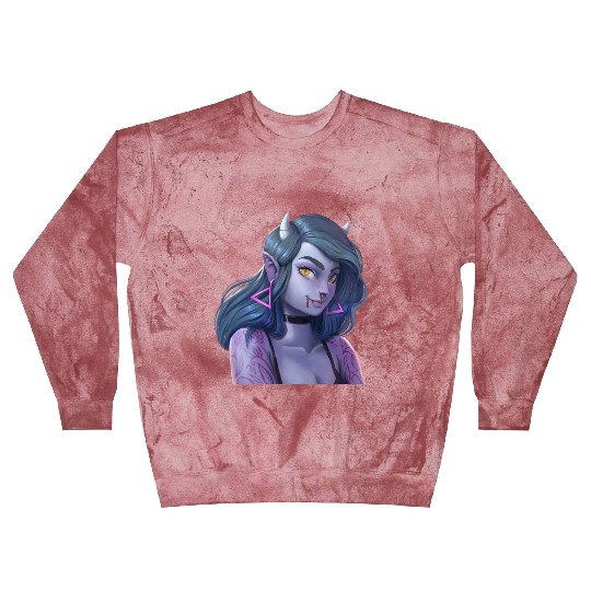 Girl Vampire Illustration with strong attitude Blast Sweatshirts