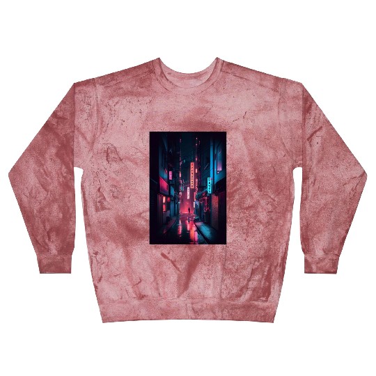 Tokyo Japan Japanese Aesthetic Graphic Night Scene Blast Sweatshirts