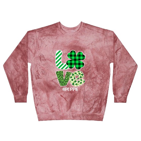 Love Poppie Green Plaid Leopard Shamrock Blast Sweatshirts
