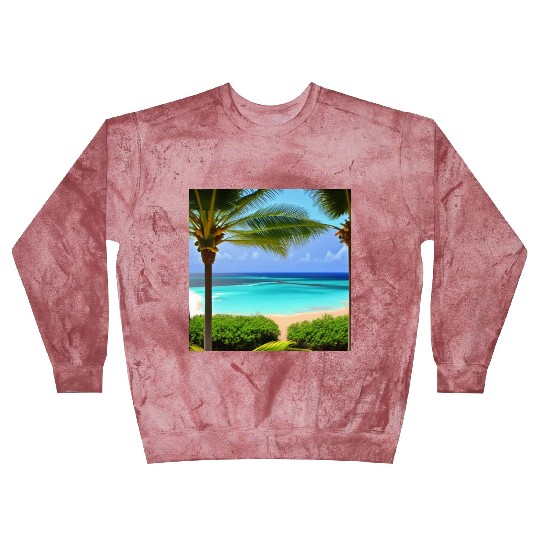 Beach view Palm tree print Blast Sweatshirts