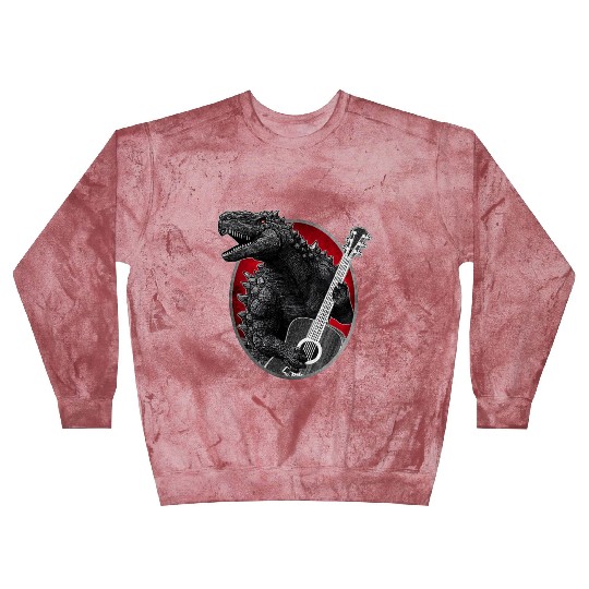 Kaiju playing guitar Blast Sweatshirts