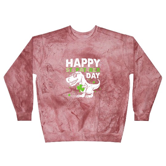 Kids Happy St Pat Trex Day Dino St Patricks Day Blast Sweatshirts