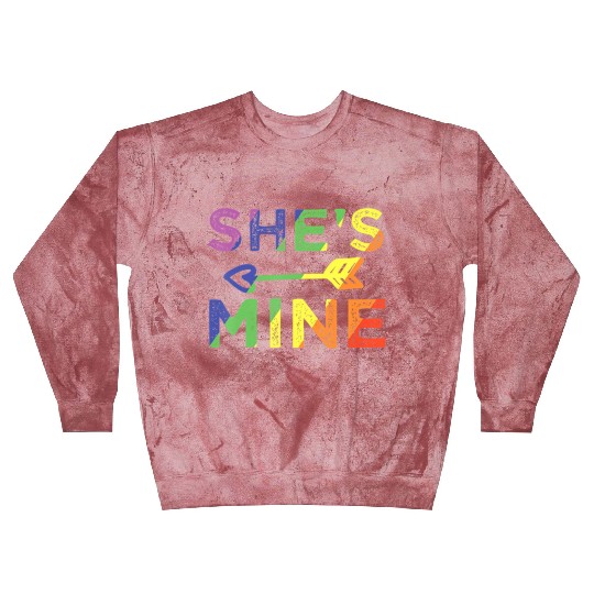 Lesbian Couple She s Mine I m Hers Matching LGBT Blast Sweatshirts