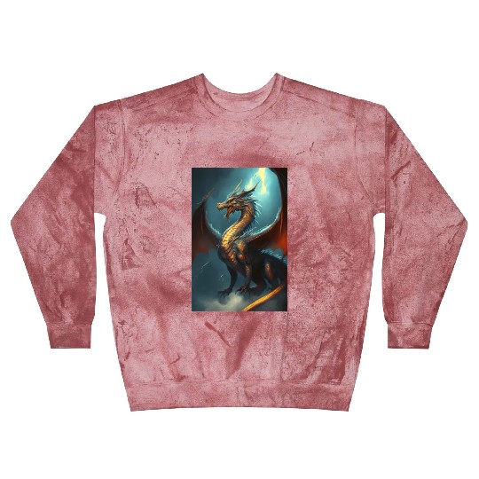 Mystical Dragon in storm Blast Sweatshirts