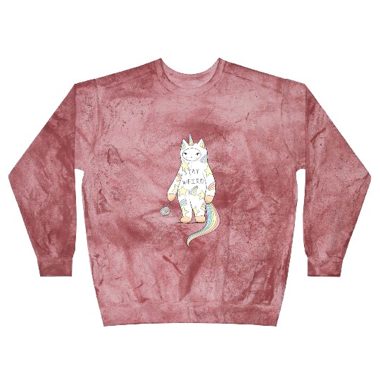 Stay Weird With Love From Unicorn Cat Blast Sweatshirts