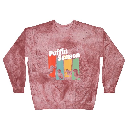 Funny Puffin Season Retro Vintage Puffin Lover Blast Sweatshirts