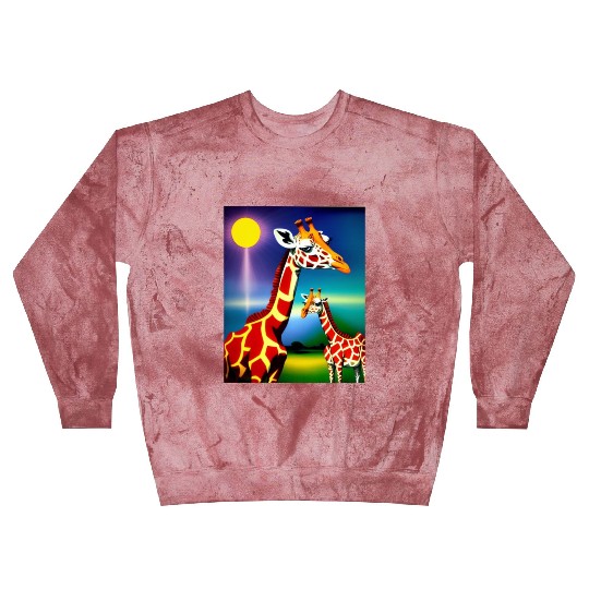 Giraffe in the spectrum of light Blast Sweatshirts