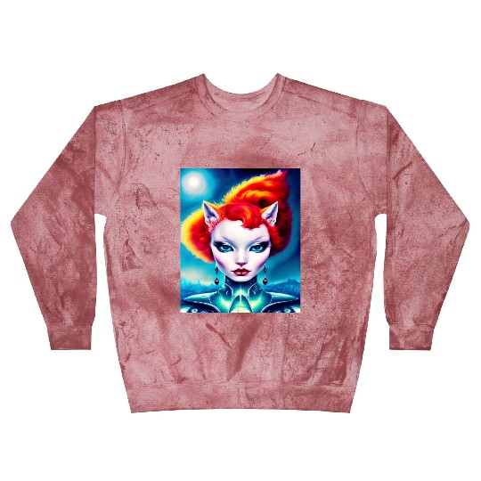 "Alien Cat Woman" Blast Sweatshirts