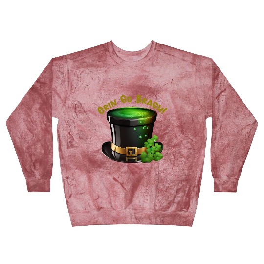 Get Lucky with this 'Erin go Bragh' Top Hat Design Blast Sweatshirts