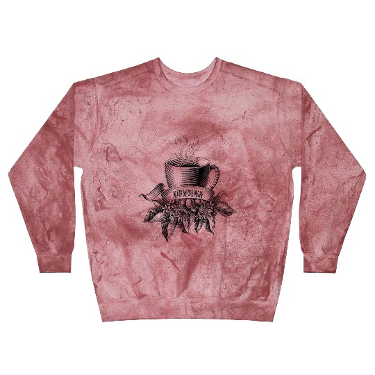 Death Before Decaf Line Art Blast Sweatshirts