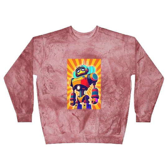 super hero cartoon iron man robot Blast Sweatshirts