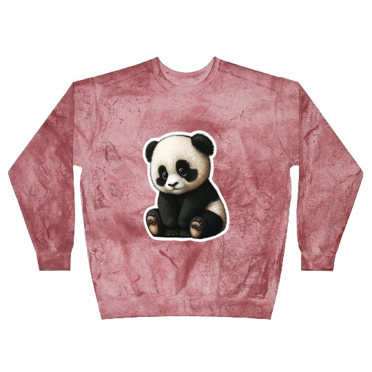 Cute little Panda playing design Blast Sweatshirts