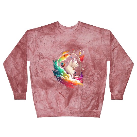 Space Cat on Galaxy Cat Lover Blast Sweatshirts