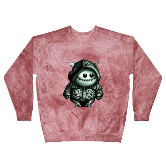 Goofy Looking Monster Green Blast Sweatshirts