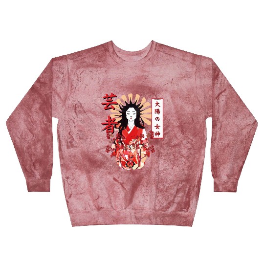 Amaterasu Omikami Cherry Blossom Sun Goddess Blast Sweatshirts