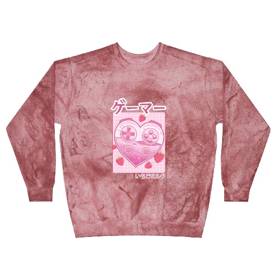 Video Gamer Japanese Kawaii Strawberry Milk Anime Blast Sweatshirts