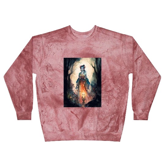 Asian Nature Goddess - Dark Woodland Witchy Forest Blast Sweatshirts