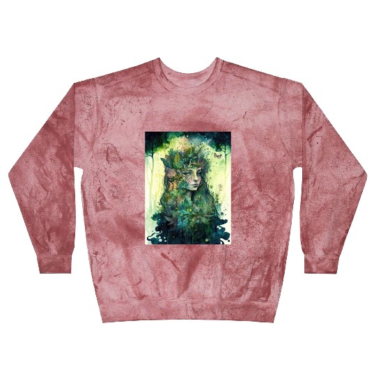 Nature Goddess - Woodland Witchy Forest Greenwoman Blast Sweatshirts