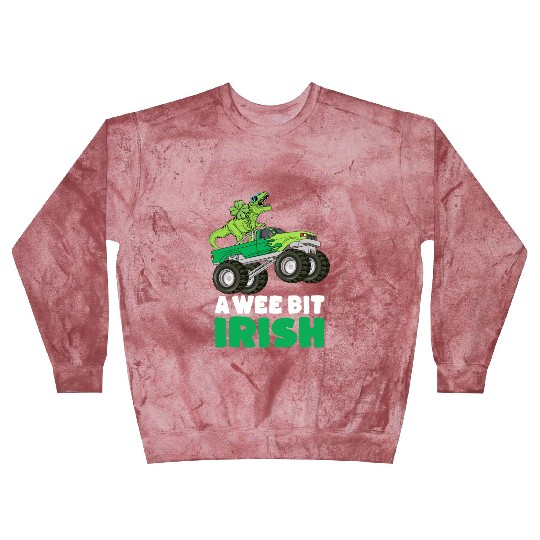 St Patricks Day A Wee Bit Irish T-Rex Truck Blast Sweatshirts