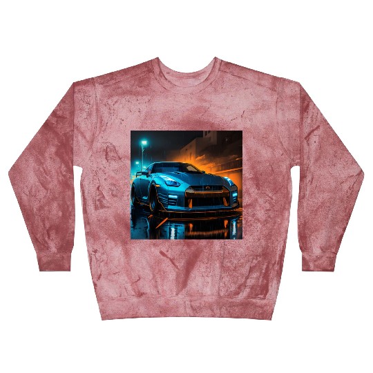 neon blue car design Blast Sweatshirts