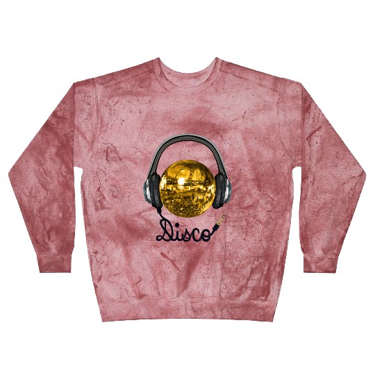 Gold Disco Ball Music Headphones Blast Sweatshirts