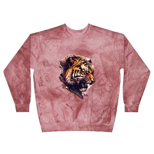 Geometric Tiger Head Abstract Polygonal Wild Anima Blast Sweatshirts