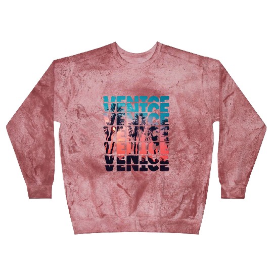 Venice Beach California Vacation Ocean Palm Tree Blast Sweatshirts